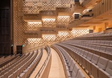 Základním stavebním materiálem je dřevo, a to kombinace lepených panelů CLT a lepených dřevěných lamel (glulam). Multifunkční prostor funguje jako divadlo, galerie, knihovna, muzeum a hotel.