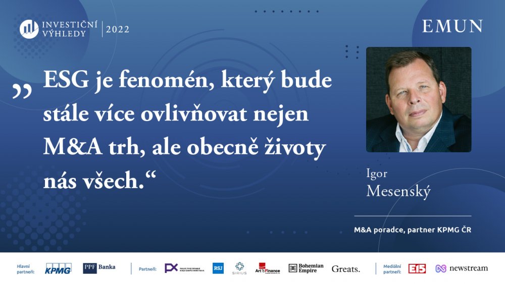 Odborník na fúze a akvizice KPMG Igor Mesenský