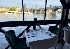 Výhled z restaurace Kampa Park 