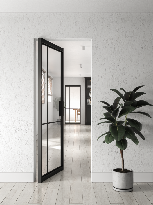 Designové prosklené stěny pod značkou Steel Design, které propojují moderní interiéry bez rušivých rámů, bude možné poprvé vidět na stánku Doornite na For Archu.