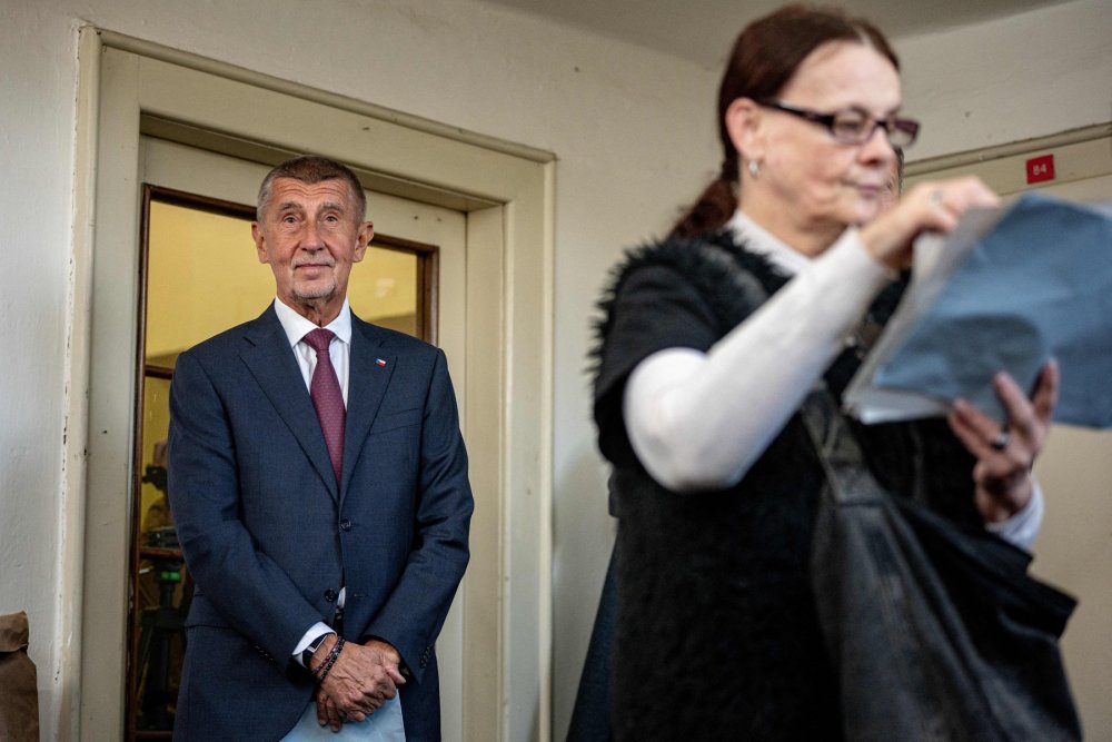 Andrej Babiš u voleb