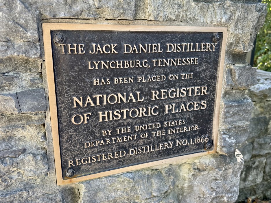 Jack Daniel’s Distillery je zapsána na seznamu národních historických památek Spojených států