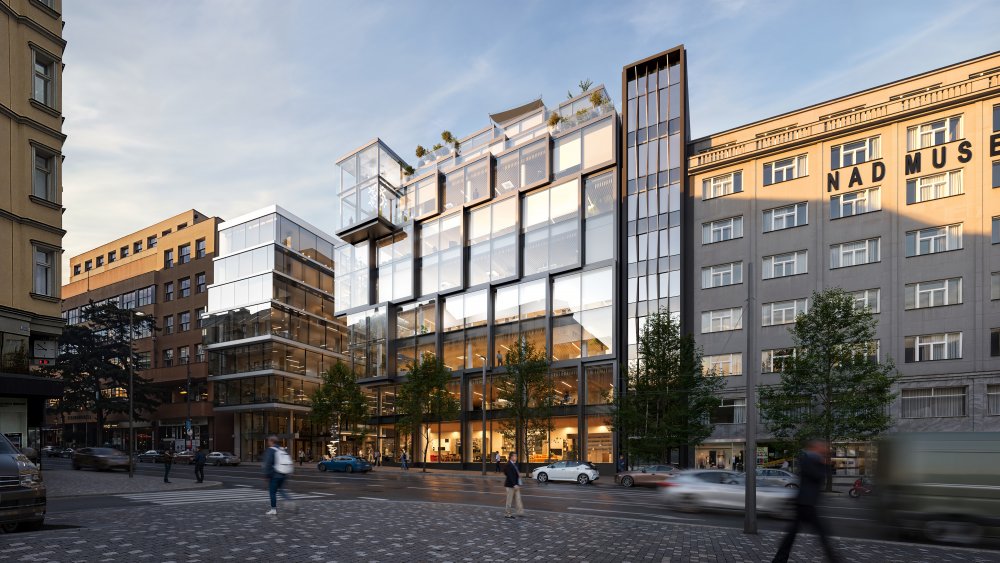 Směrem do Vinohradské třídy vznikne 7 500 m² kancelářských ploch v environmentálním standardu LEED Gold. V parteru se počítá se 1 400 m² obchodů, kaváren a restaurací, které doplní městský život v přízemí. V klidném vnitrobloku vznikne téměř dvě stě bytů, od menších po luxusní penthousy s výhledem na pražské panorama.