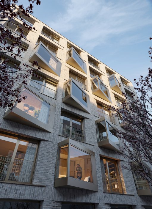 Směrem do Vinohradské třídy vznikne 7 500 m² kancelářských ploch v environmentálním standardu LEED Gold. V parteru se počítá se 1 400 m² obchodů, kaváren a restaurací, které doplní městský život v přízemí. V klidném vnitrobloku vznikne téměř dvě stě bytů, od menších po luxusní penthousy s výhledem na pražské panorama.