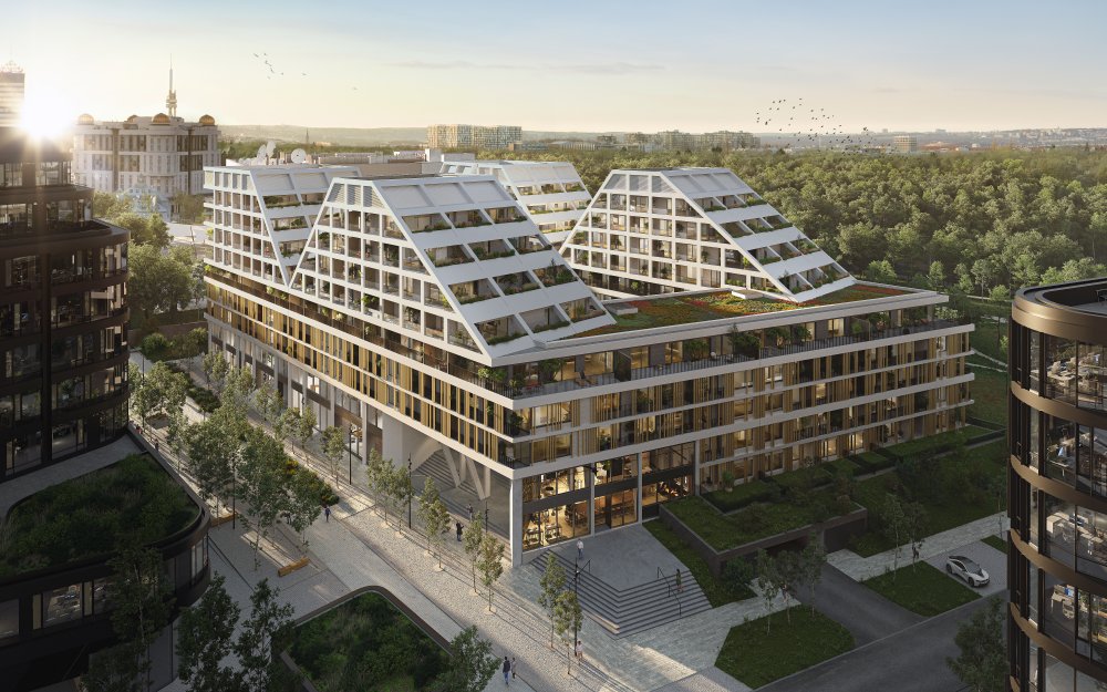Koncepci veřejného prostoru vytvořil světově uznávaný krajinářský architekt Michel Desvigne, autor projektů v Paříži, Tokiu či Detroitu.