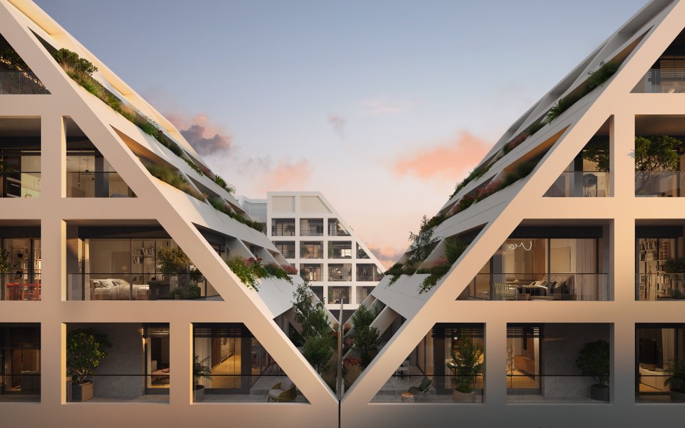 Koncepci veřejného prostoru vytvořil světově uznávaný krajinářský architekt Michel Desvigne, autor projektů v Paříži, Tokiu či Detroitu.
