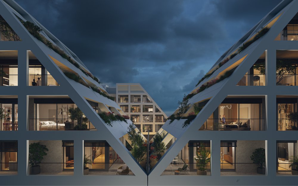 Koncepci veřejného prostoru vytvořil světově uznávaný krajinářský architekt Michel Desvigne, autor projektů v Paříži, Tokiu či Detroitu.