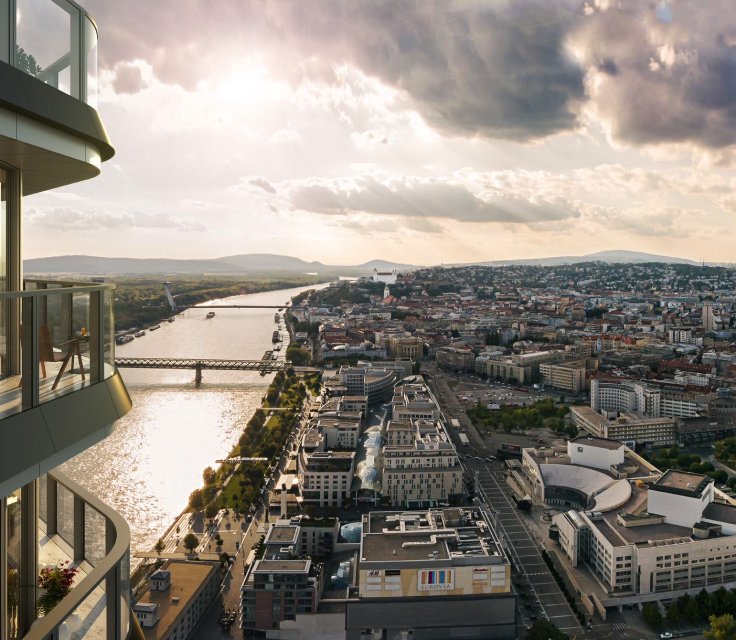 Mrakodrap Eurovea Tower v Bratislavě