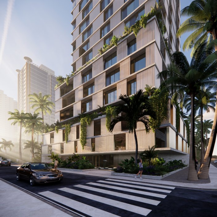 Patnáctipodlažní budova v rychle se rozvíjející čtvrti San Francisco nabízí 72 bytů a 78 parkovacích míst s celkovou plochou 10 250 m²