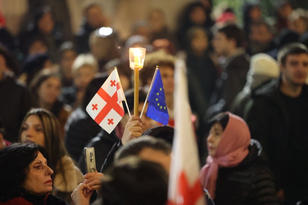 Tisíce lidí opět demonstrovaly v Tbilisi