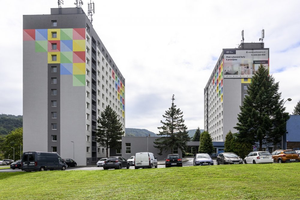 Vzorový byt v jednom ze dvou panelových domů Ústí Towers, společného projektu realitní skupiny Salutem Group a investiční skupiny Growth Finance