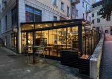 Exteriér restaurace Hidden Wine Bistro v Rijece.