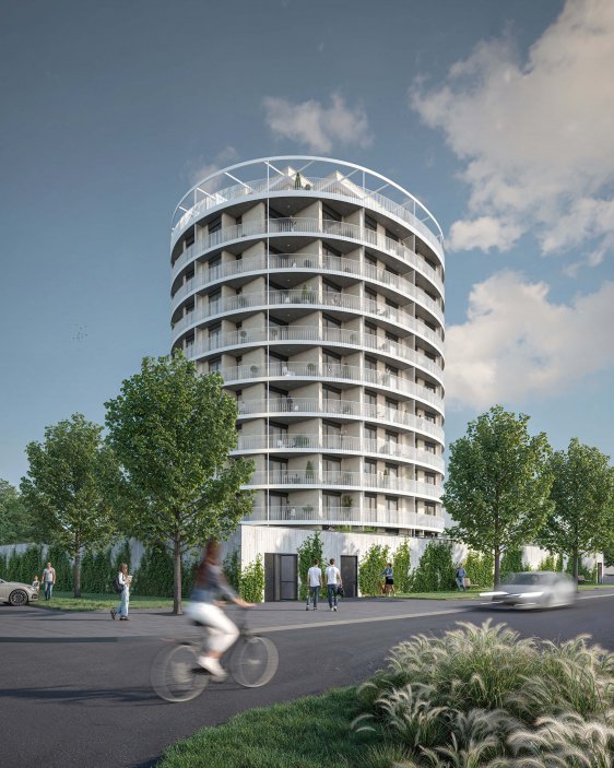 Eliptická budova od ateliéru RAW se světlým obkladem a subtilním zábradlím nabídne 80 bytů se soukromými terasami, krytým parkovacím stáním či rezidenčním parkem. Jen 902 kroků od budoucího hlavního nádraží poskytne Zanzara zcela novou úroveň bydlení v jednotkách od 2kk po prostorné reprezentativní penthousy s rekuperací vzduchu či stropním dochlazováním a vytápěním. Ceny startují nad hranicí 7 milionů korun. Celý projekt bude dokončen do konce roku 2028 s nastěhováním v 1. kvartálu 2029.