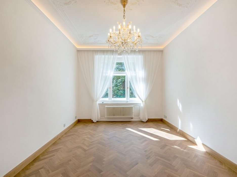 Klidová část bytu tvoří několik ložnic orientovaných do tichého vnitrobloku.