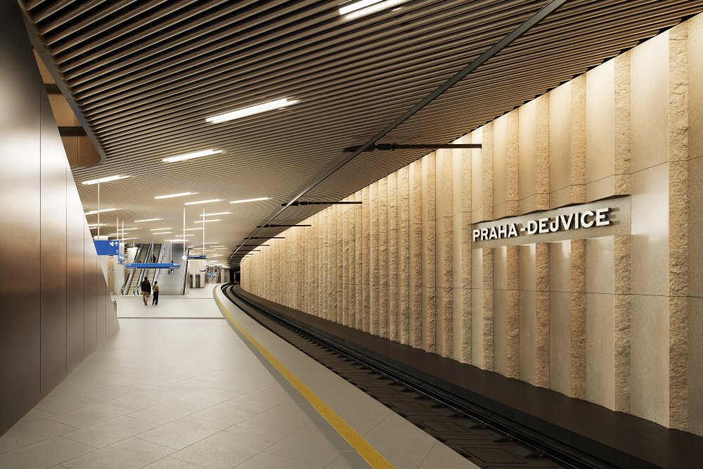 Stanice Praha-Dejvice bude součástí zhruba tříkilometrového zahloubeného úseku od Výstaviště po Veleslavín. Náklady dosahují podle posledních odhadů 7,66 miliardy korun, zahájení stavby se plánuje na rok 2027. Vlaky se zanoří už ve Stromovce, projedou podzemní stanicí v Dejvicích a raženými tunely pod Střešovicemi vyjedou zpět na povrch ve Veleslavíně.