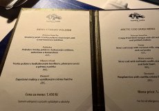 Speciální menu z polární tresky skrei – sezónní nabídka s cenou 1 450 korun.