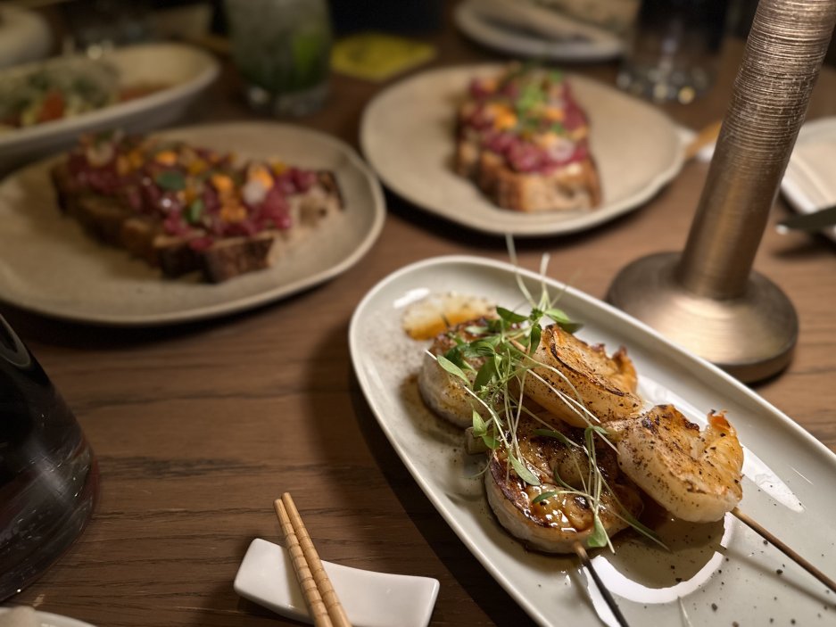 Krevetové yakitori – tygří krevety na špejli s citrusovou glazurou