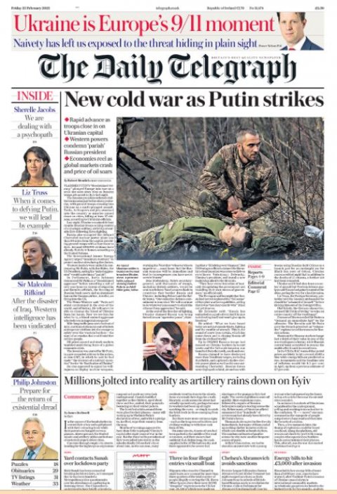 Nová studená válka, upozorňuje na svojí titulní stránce The Daily Telegraph