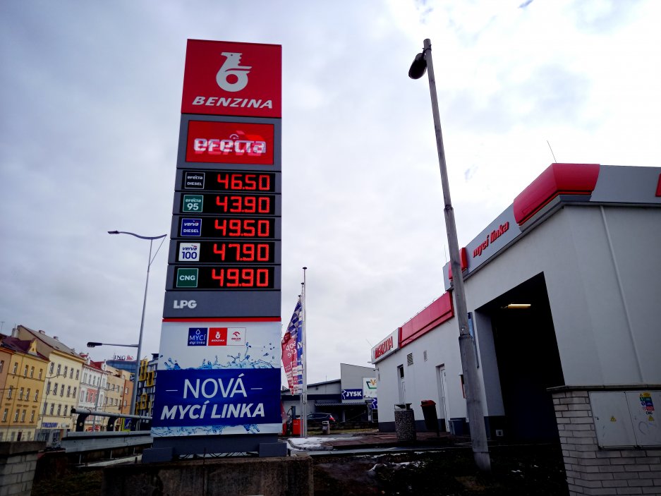 Ceny pohonných hmot 5. března 2022