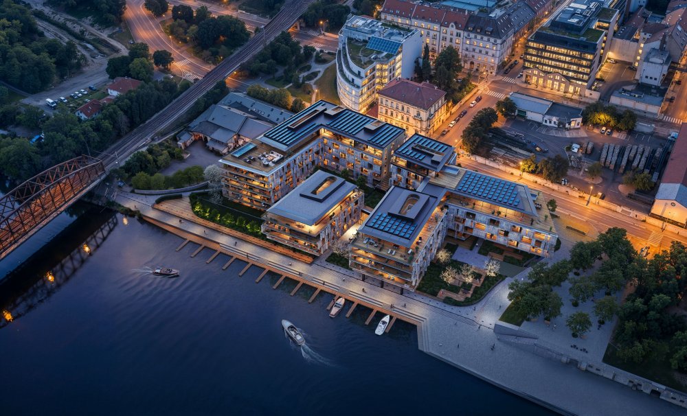 Prohlédněte si vizualizace projektu Bay 55, který má vzniknout na Smíchovském nábřeží přímo u Vltavy. Developer Daramis zde chystá 114 luxusních rezidencí s výhledy na Pražský hrad, Vyšehrad a řeku. Součástí projektu mají být služby ve stylu špičkových hotelů, wellness, fitness, rezidentský lounge i prodloužení nábřeží, které zpřístupní další část břehu veřejnosti.