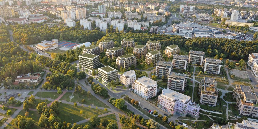 Malešice čeká další výrazná proměna. Prohlédněte si vítězný návrh studia Perspektiv, který má mezi parkem, lesem a stávající zástavbou vytvořit nový obytný celek se zhruba 450 byty.