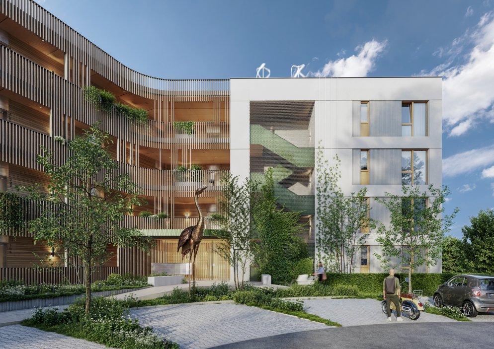 Bytový dům, který si část energie vyrobí sám, uloží ji do vlastní baterie a desítky procent pitné vody nahradí recyklovanou. Developer JRD připravuje v pražských Měcholupech projekt EcoCare Residence, který kombinuje fotovoltaiku, větrné turbíny, geotermální vrty, chytré řízení energií i přírodní čištění vody. Podívejte se, jak má vypadat jedna z nejpokročilejších rezidenčních staveb v Česku.