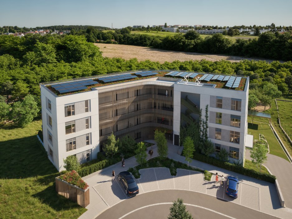 Bytový dům, který si část energie vyrobí sám, uloží ji do vlastní baterie a desítky procent pitné vody nahradí recyklovanou. Developer JRD připravuje v pražských Měcholupech projekt EcoCare Residence, který kombinuje fotovoltaiku, větrné turbíny, geotermální vrty, chytré řízení energií i přírodní čištění vody. Podívejte se, jak má vypadat jedna z nejpokročilejších rezidenčních staveb v Česku.