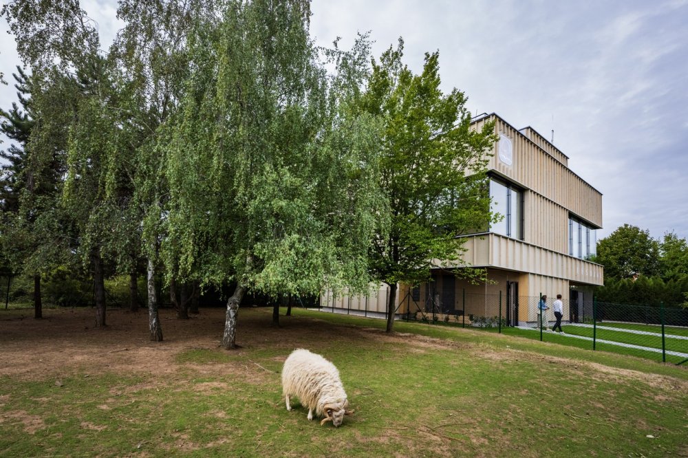 ČZÚ otevřela v Suchdole dřevostavbu Lesovna, bude sloužit studentům
