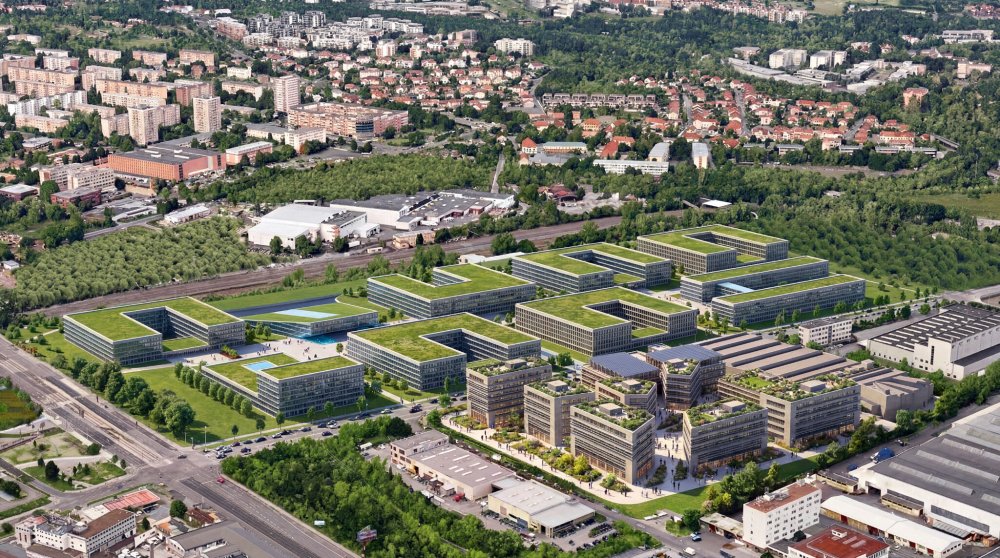Vizualizace rodícího se Technologického parku v pražských Malešicích