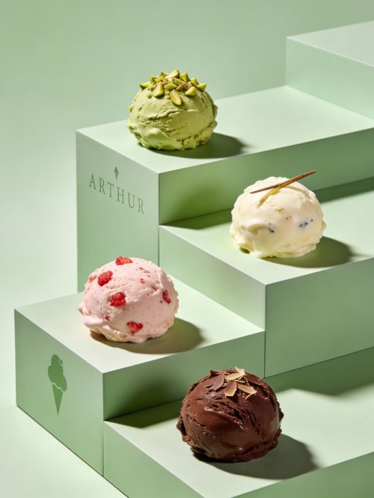 Arthur Gelato si zakládá na výrazných a často neobvyklých příchutích.