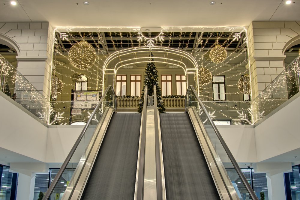 Světekná instalace Ecoled v nákupních centrech