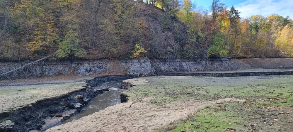 Kde ještě nedávno byla voda, dnes zůstalo jen bahno, kamení a opuštěné lodě. Zátoka Mastníku na Slapské přehradě se na konci rybářské sezony proměnila k nepoznání. Výrazný pokles hladiny odhalil rozsáhlé plochy dna a proměnil oblíbený rybářský revír v téměř měsíční krajinu. Podívejte se, jak Mastník vypadá na konci října.