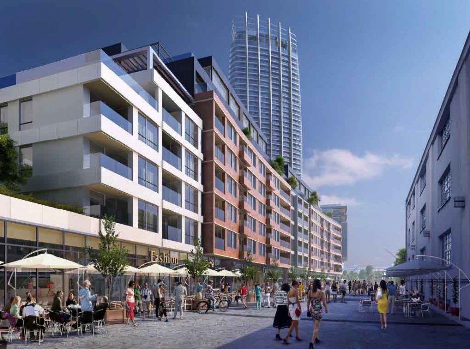 Vizualizace k mrakodrapu Eurovea Tower v Bratislavě.