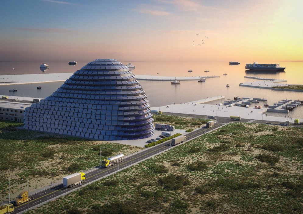 SUN ROCK – Taiwan City, Tchaj-wan (2021) Sun Rock se nachází v pobřežním průmyslovém parku Changhua nedaleko Tchaj-čchungu a jejím hlavním účelem je skladování a údržba zařízení pro udržitelnou energii. Jedná se o provozní zařízení tchajwanské státní energetické společnosti Taipower na západním pobřeží Tchaj-wanu, kde se nacházejí i kanceláře, údržbářská dílna, skladovací prostory a veřejná galerie.