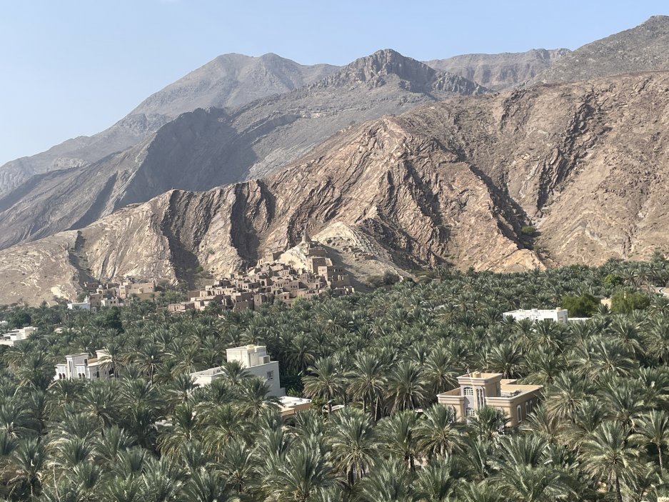 Horská krajina v Ománu