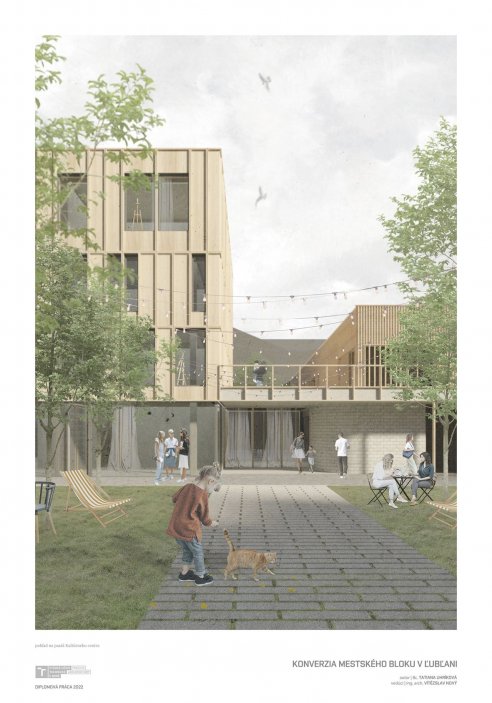 1. Vítězka Pod vedením Vítězslava Nového zpracovala urbanisticko-architektonickou studií řešící mimořádně aktuální téma - konverzi historického městského bloku ve slovinské Lublani, která předložila univerzální návod pro hledání možností, jak zahušťovat centra měst a využívat vágní prostory, které ztrácejí svůj význam.