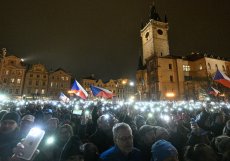 Závěrečná akce na podporu prezidentského kandidáta Petra Pavla "Všichni za pravdu!", 25. ledna 2023, Staroměstské náměstí, Praha.