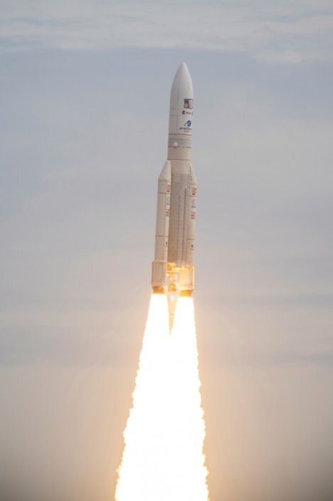 Raketa Ariane 5 nesoucí kosmickou sondu Jupiter Icy Moons Explorer, zkráceně Juice, odstartovala z kosmodromu v Kourou ve Francouzské Guyaně 14. dubna 2023. Cesta sondy k Jupiteru potrvá osm let.