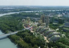 Southbank - soutěžní návrh pro novou výstavbu v Bratislavě. Developer Penta Real Estate.