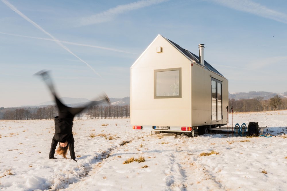 Prototyp Mobile Hut představili architekti ze studia Artikul v roce 2018.