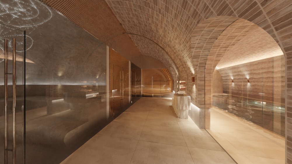...a v jiných sklepeních butikového hotelu Design & Wine Hotel Konšelé bude například sauna nebo velký bazén.