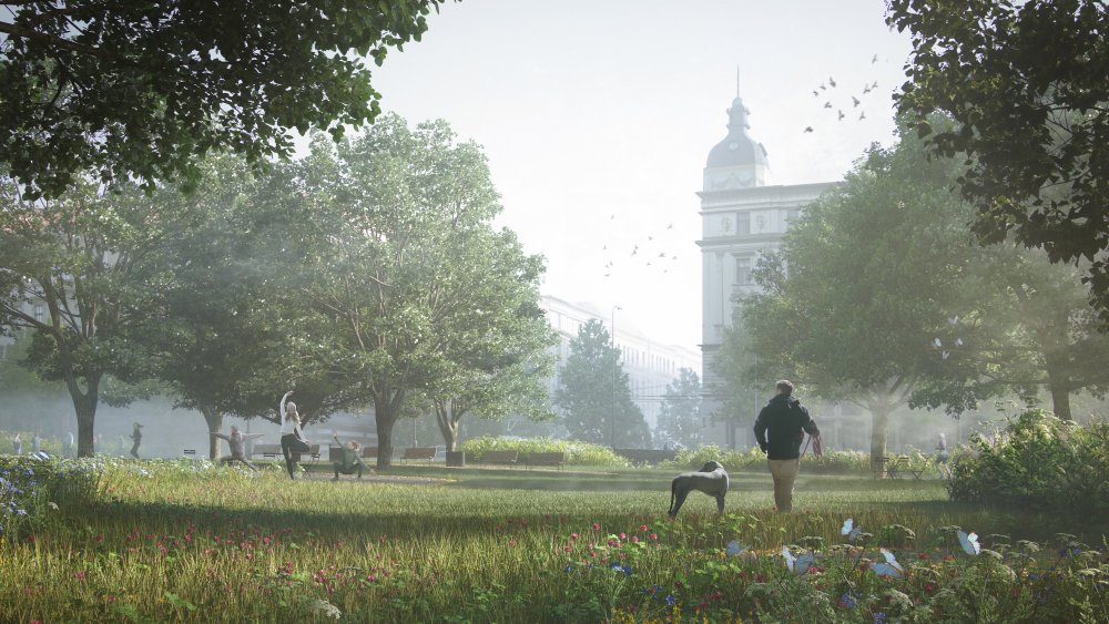 Krajináři ze studií De Architekten Cie. a Lola Landscape architects společně s brněnským architektonickým studiem M2AU zpracovali možnou budoucí podobu parku na Těšnově.
