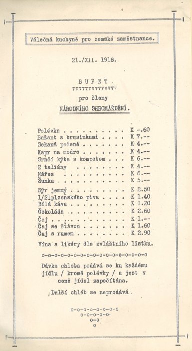 Nabízel vedle polévky studenou kuchyni. A ceny byly lidové.