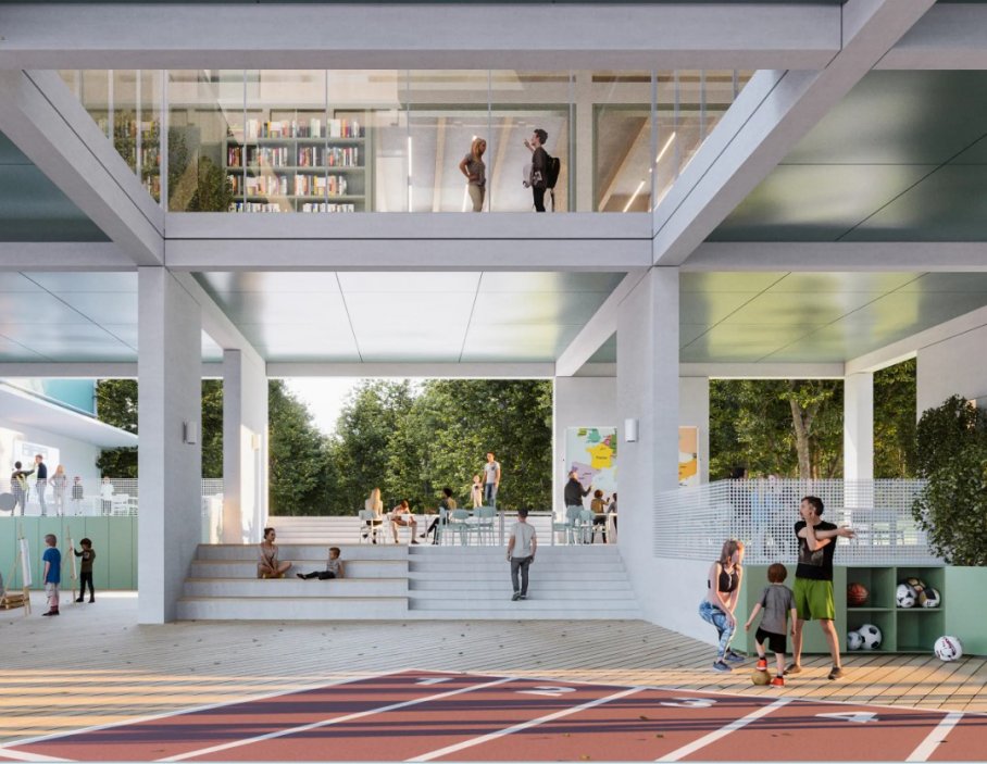 Novostavba základní školy ve Staré Boleslavi přispěje svými prostorami i ke kulturnímu a sportovnímu životu města. 