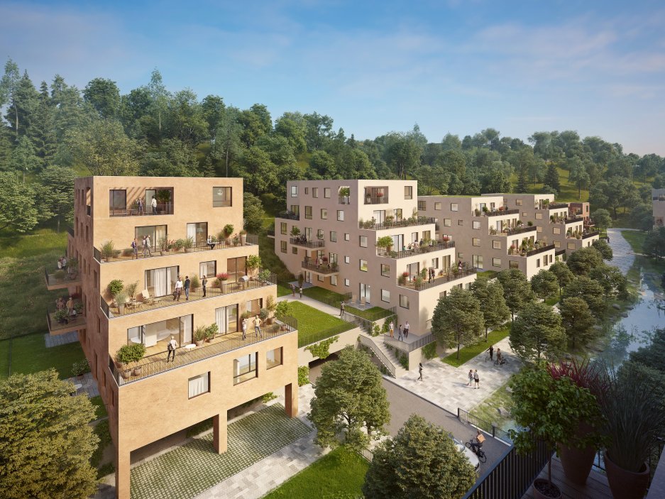 Architekti kladli důraz na pobytové terasy.