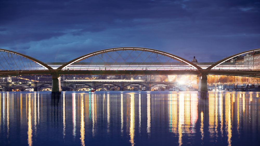 Vizualizace mostu na Výtoni