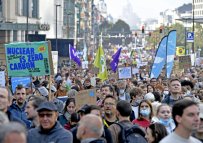 Demonstrace za klima v Bruselu