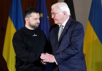 prezidenti Ukrajiny a Německa Zelenskyj a Steinmeier